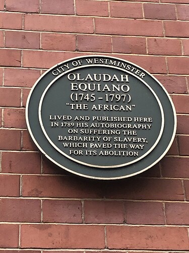 Equiano Green Plaque © Muriel Carré, 2021.